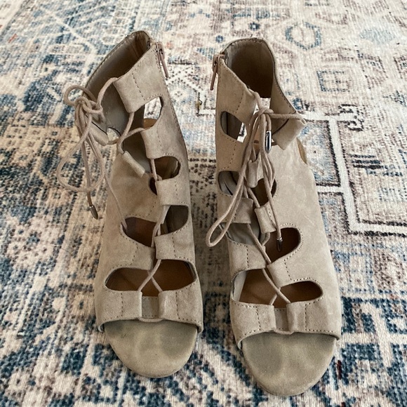 dolce vita lace up wedge